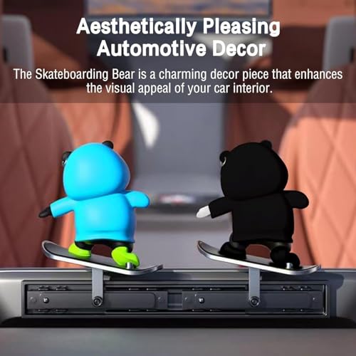 Image of Car Slidder Panda | Dashboard Decoration Sliding Skateboarding Toy | Cute Moving Panda Ornament Funny Wobble Toy for Dashboard, Cool Sliding | Emporium Bear Car Accessories (Panda Toy)
