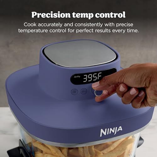 Image of Ninja Crispi Pro 6-in-1 Glass Air Fryer | 450F, Nontoxic, 6qt & 2.5qt Containers & Lids | Microwave, Freezer, Dishwasher Safe | Max Crisp, Air Fry, Bake, Roast, Recrisp, Dehydrate |Amethyst, AS101PU1