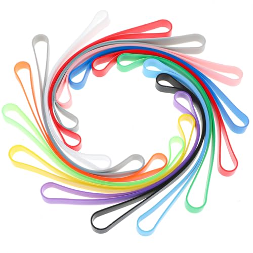 Reusable Silicone Rubber Bands, 24-Pack Multicolour, Non-Toxic & Heat Resistant Elastic Bands for Home, Office, Crafts, Secure Hold for Food Wrapping, File Folders, Books
