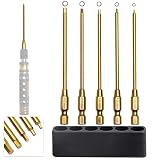 GoHobby Hex Head Allen Wrench Drill Bit Set 1.27mm 1.5mm 2.0mm 2.5mm 3.0mm 1/4" Diameter Quick Relea
