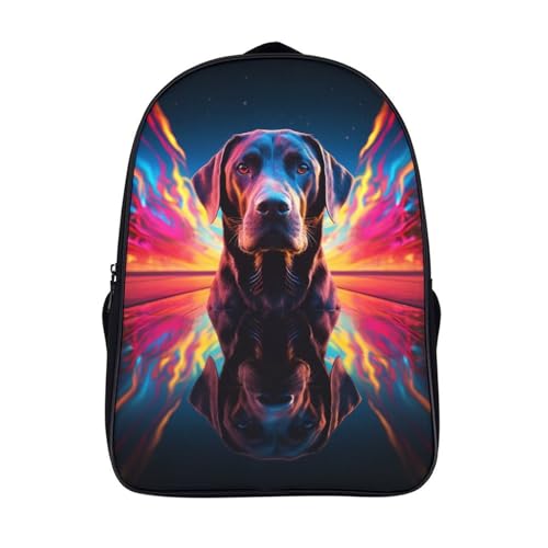 Mochila infantil impermeable que evita libros mojados con diseño ajustable de labrador