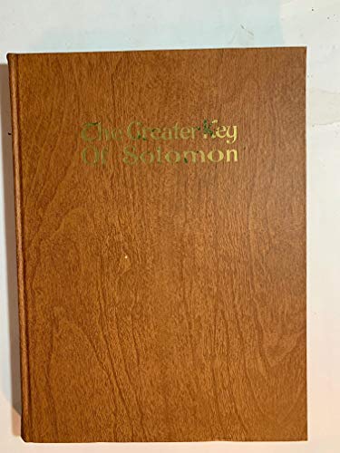 The Greater Key of Solomon Including a Clear an... B001AFWOLW Book Cover