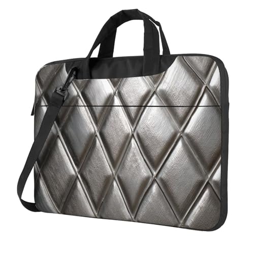 Funda acolchada para ordenador portátil de 39,6 cm con patrón de diamantes exclusivo