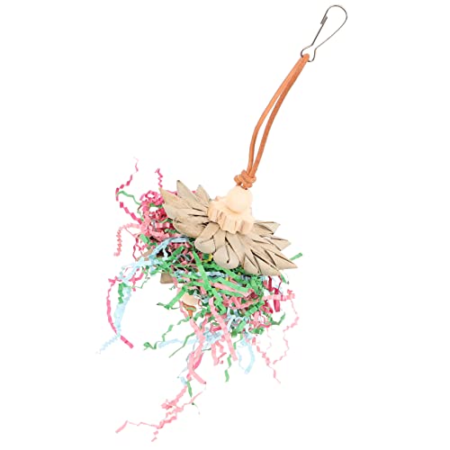 Generic Hanging Bird Chewing for Parrots Natural Bird with Durable Materials Fun Chewing and Biting Accessory for Birds for Birdcage Decoration