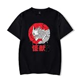 Anime Kaiju No.8 Hombre Algodón Verano Camiseta Cosplay Kafka SOSHIRO Mina O Neck t-Shirt Unisex Manga Corta Negro