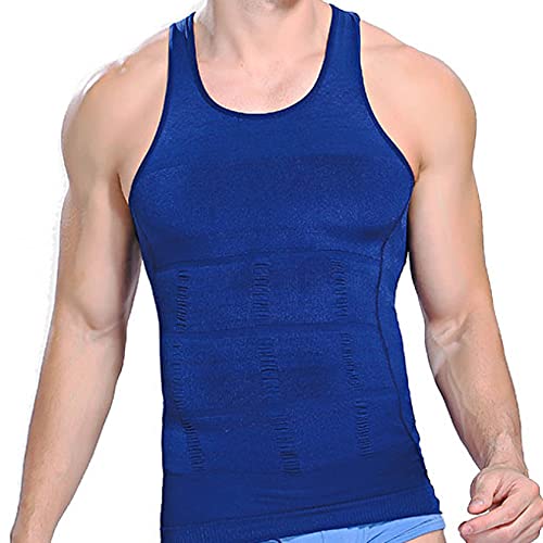 Camisa de alta compresión masculina chaleco moldeador con control de b 4