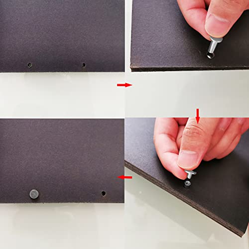 Fixation en cuir robuste M4 tête cruciforme pour assemblage de scrapbooking