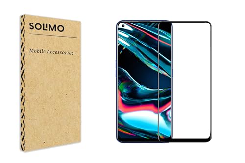 Image of Amazon Brand - Solimo Tempered Glass Screen Protector Compatible with Realme 7 Pro Transparent Protective Film [Clear HD]