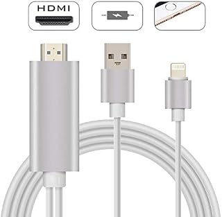 Compatible with iPhone iPad to HDMI Adapter Cable 1080P High Resolution for TV