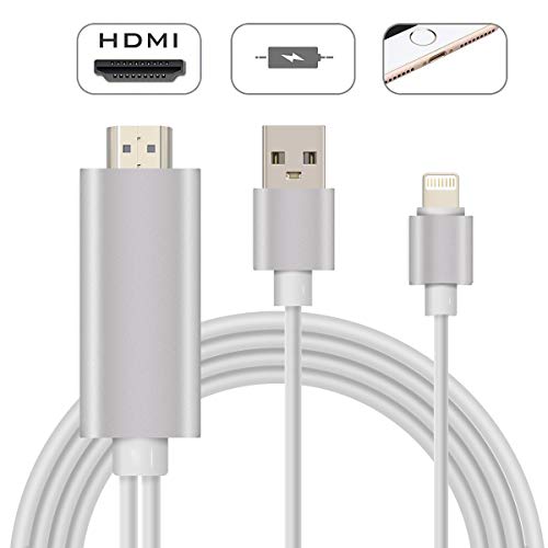 Compatible with iPhone iPad to HDMI Adapter Cable 1080P High Resolution for TV