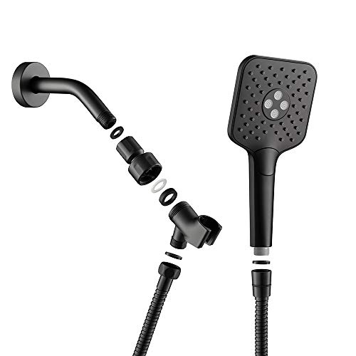 Handheld Shower Head High Pressure 3 Spray Settings With 59 Inch Hose And Adjustable Bracket,Powerful Shower Spray,Matte Black #TOP6