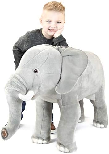 Shahnte The Elephant - 29 Inch Large Stuffed Animal Standing Plush - by Tiger Tale Toys