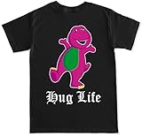 FTD Apparel Men's Hug Life Barney T Shirt - Small Black
