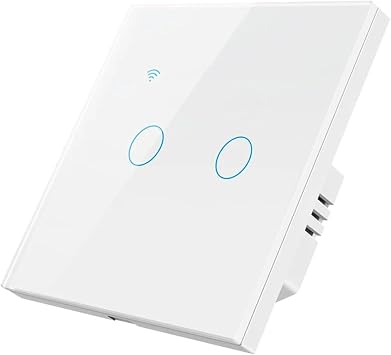 EU Smart Switch, WiFi Smartlife, Neutral/No Neutral Wire, 220V Touch Light Switch, 1/2/3/4 Gang 101JL-WHITE-02