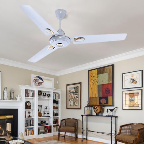 Image of Drumstone [𝟏𝟓 𝐘𝐄𝐀𝐑𝐒 𝐖𝐀𝐑𝐑𝐀𝐍𝐓𝐘 Ceiling Fan for Living Room /Bedroom - Powerful Airflow with 3 Blades, Anti-Dust Decorative Design for Strong Airflow, Efficient Cooling