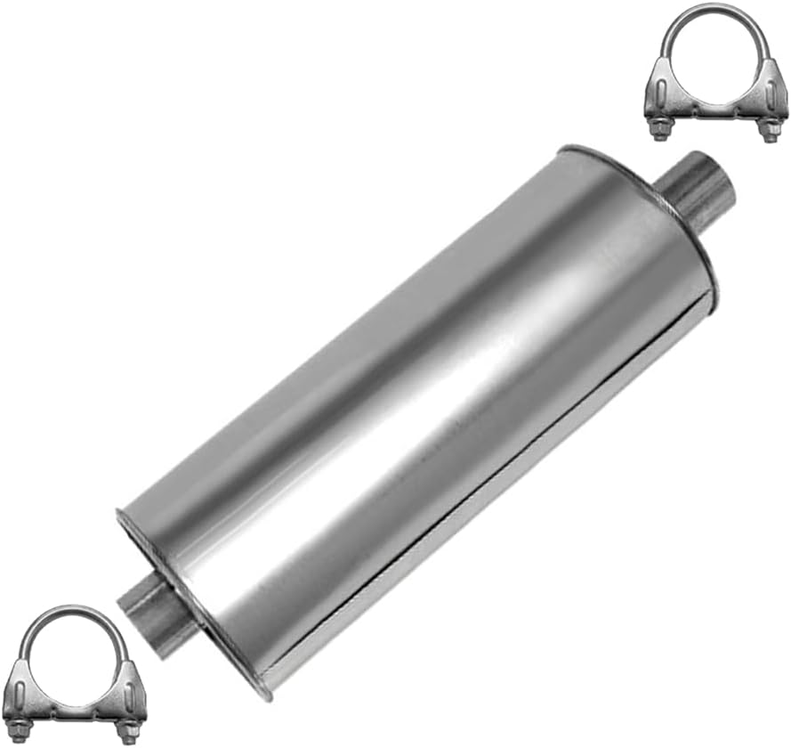 Exhaust Muffler Compatible for 2007 GMC Sierra 1500 Classic 4.3L,4.8L & 5.3L | Direct-Fit | Northeastern Exhaust | Free Clamps Included | Automotive Replacement Part