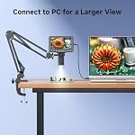 5" LCD Digital Soldering Microscope for PCB Repair with C-Clamp | For soldering checks and electronics repair; C-clamp keeps both hands free, and the screen works without a computer.