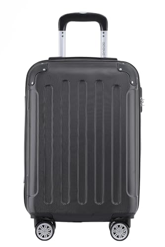 BEIBYE- Hartschalenkoffer Koffer Trolley Rollkoffer Reisekoffer Zahlenschloß 4 Zwilings-Rollen (Black, Small-55cm) BEIBYE- Hartschalenkoffer Koffer Trolley Rollkoffer Reisekoffer Zahlenschloß 4 Zwilings-Rollen (Black, Small-55cm)