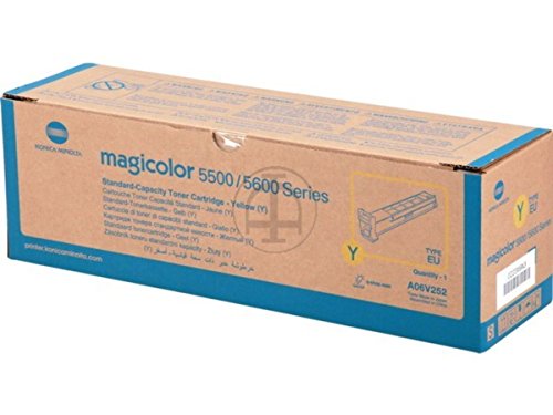 Toner jaune Konica Minolta A06 V252 Magicolor 5550 cartouche imprimante laser 6000 pages