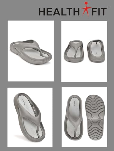 Image of HEALTH FIT Extra Soft Premium Slippers with Soft Acupressure Comfortable & Light Weight Stylish & Anti-Skid Classic Ultra Soft Casual Waterproof & Everyday Flip Flops HF147