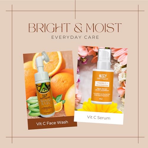 Image of Vitamin C + Niacinamide Face Serum with 2% Glutathione | Brightening & Anti-Pigmentation Serum for Dark Spots & Acne Marks | Helps Improve Skin Tone, Radiance & Clarity | Lightweight Daily Serum for All Skin Types | 30 ml (Pack of 1)