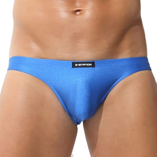 [ジーステーション] ブリーフ ビキニブリーフ ビキニ メンズ下着 メンズインナー パンツ 男性下着 ローライズ (JP, アルファベット, L, ロイヤル) - G-Station(ジーステーション) - 商品画像