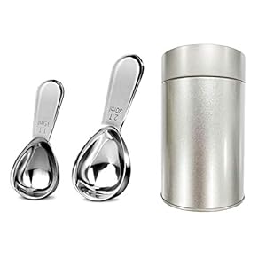 Smavles Maatschepje 2 Stuks Eetlepel Theelepel Koffiemaatlepel Koffielepel Roestvrij Staal, Maatlepel voor Koffie, Thee…