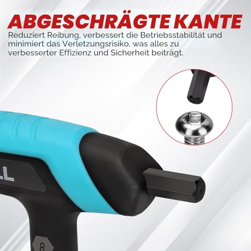 Shall 14-teiliges Innensechskantschlüssel-Set,7-teiliger metrischer und 7-teiliger Torx-Schlüsselsatz, tragbarer Sechskantschlüsselsatz mit Aufbewahrungsregal für Auto- und Fahrradreparatur