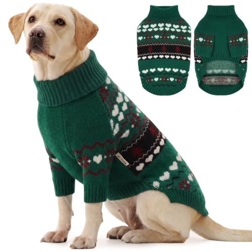 Image of XXL Dog Sweater for Large Dogs Christmas, Turtleneck Knit Pullover, 2XL