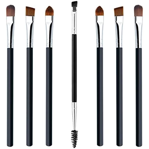 WanFengXue 7 Pieces Eyebrow Brush Set Professional Double Ended Eyebrow Brush and Spoolie Angled Brush Precision Eyeshadow Tools for Blending Defining Smudging Shading Cover