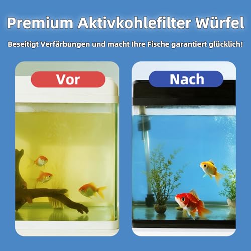 agctrler 2 Stück Clever Cube Aktivkohle Pferde, Aktivkohle Aquarium, Aktivkohlefilter Pferdetränke, Aktivkohlefilter Würfel Pferd, Pferde-Wassertrog Purifier Cube, für Vorratstank, Teiche, Aquarium