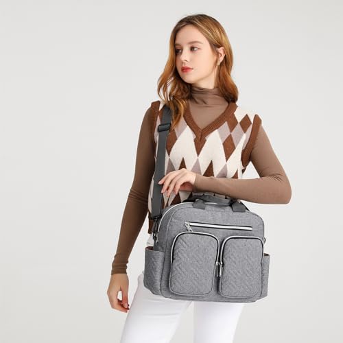 Kono Bolso Cambiador para Bebé Impermeable de Gran Capacidad con Bolsillos Térmicos y Varios Compartimentos, Bolsa de Maternidad y Pañales Unisex para Mamá y Papá, Ideal para Viaje, Hospital y Paseo - imagen 2
