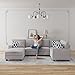 Legend Vansen Modular Sectional Sofa U Shaped Couch with Ottoman Modern Reversible Corner Sectional Couch for Living Room (Light Grey, U Shaped Sofa-3)