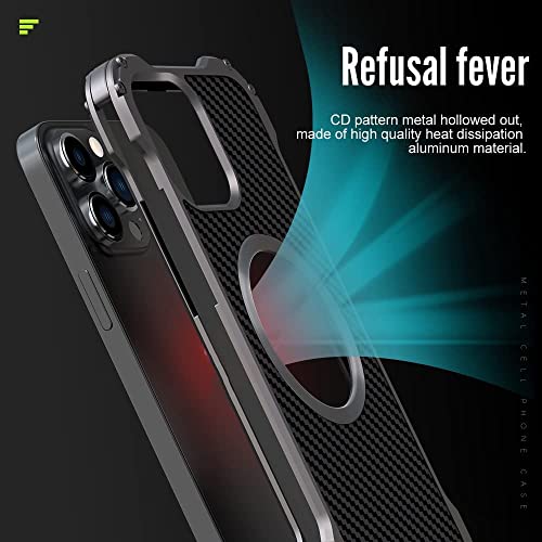 Coque alliage aluminium iPhone 14 compatible chargeur magnétique