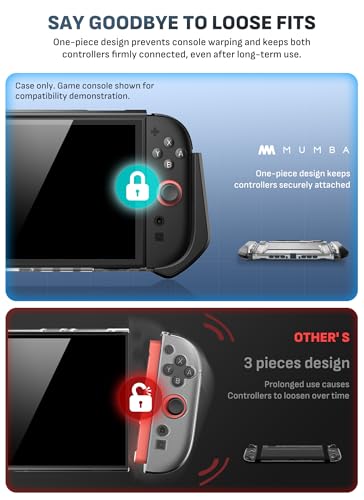 Image of mumba Dockable Case for Nintendo Switch 2 2025, [Blade Series] TPU Grip Protective Cover Accessories Compatible with Switch 2 7.9 Inch and Quick-Release Joy-Con Design (Black)