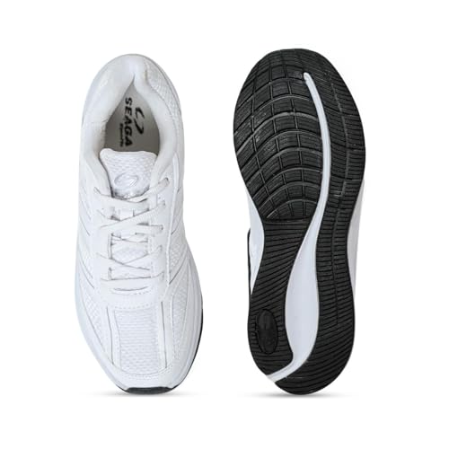 Image of SEAGA Sports Men's Lightweight Sports Running Shoes with Breathable Mesh & Cushioned Sole and Comfortable Shoes