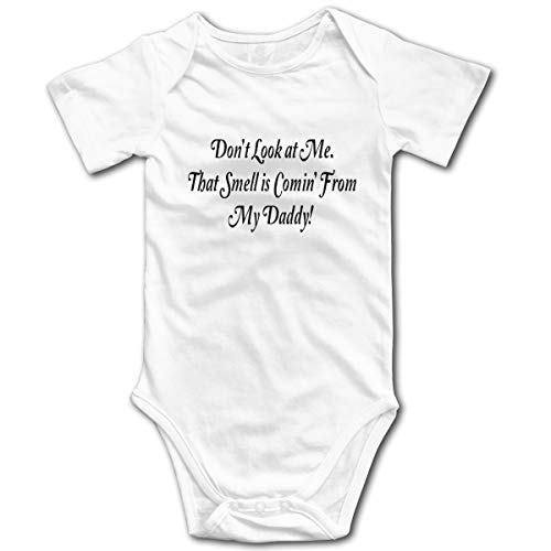 Image of Don't Look at Me That Smell is Coming from Daddy Funny Cute Infant Creeper, One-Piece Baby Bodysuit