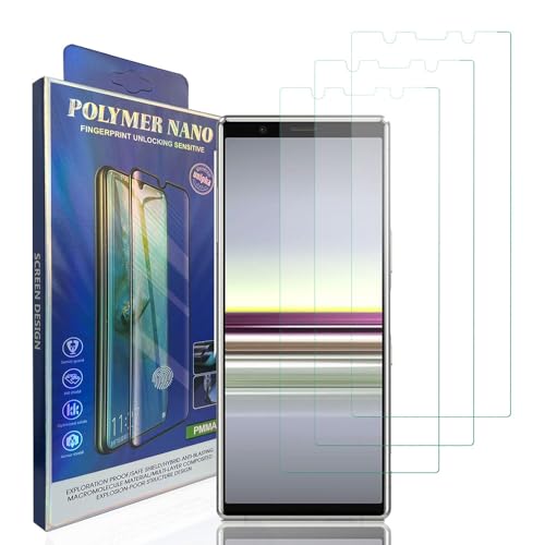 KLYEU Protector de Pantalla para Sony Xperia 5, 9H Dureza Cristal Templado móviles película blindada HD película protectoraCompatible con Sony Xperia 5 3 pack
