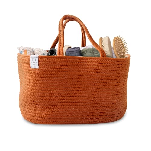 Image of Natemia Baby Diaper Caddy Organizer - Baby Shower Basket for Gifts - Nursery Storage for Diapers, Wipes, Breast Pump - Portable Organizer and Gift Bag - Newborn Essentials