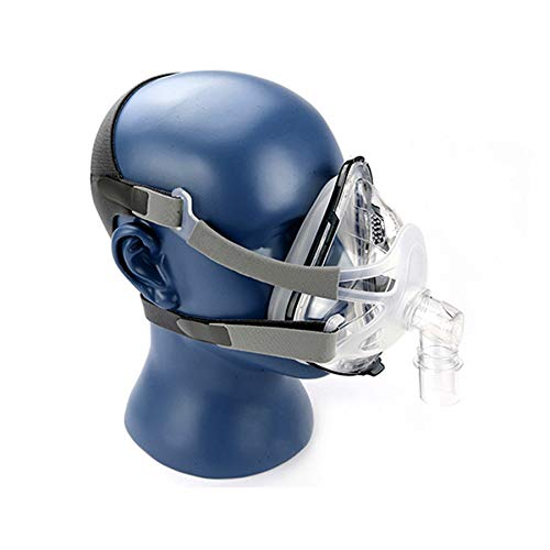 Denshine Full Face Mask for Sleep with Adjustable Headgear Clips (L (Height: 100-115mm))