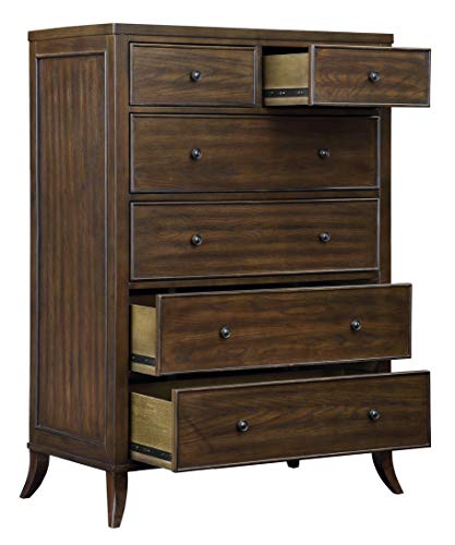 Safavieh Couture Home Collection Tobias Dark Walnut 6-Drawer Storage Tall-Living-Room Bedroom Dresser (Fully Assembled) Sfv8504A #TOP4