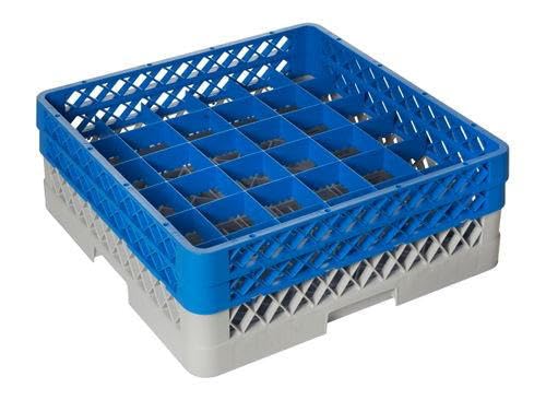 METRO Professional Set de paniers pour lave-vaisselle GBK5036, ensemble de 3 pièces, 50x50 cm, 1 casier, 1 extension, 1 extension pour verres, polypropylène,...