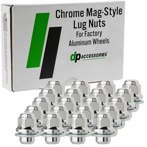 Image of DPAccessories Lug Nuts Compatible with 2010-2015 Lexus RX350 | Chrome OEM Style | Factory Aluminum Wheels Only | Set of 20 Wheel Nuts | DLRX3503F-CH /1