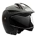 Motorcycle Scooter Open Face Helmet DOT Street Legal - Flip Up Shield - Matte Black (X-Large) 203