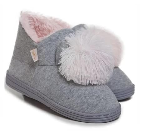 Pantufa feminina botinha cinza 37 a 38