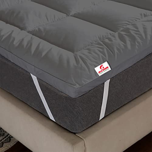 Image of ACHIR 500 GSM Super Soft Microfiber Mattress Topper /Padding for Soft and Comfortable Sleep - Grey, (Small Size, 36 inchx72 inchinch, 3ft x 6ft)