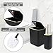 XLHOMO Bathroom Accessories Set - Gorgeous Black Bathroom Set, 10PC Bathroom Accessory Set, Toilet Brush, Trash Can, Qtip Holder & Soap Dispenser