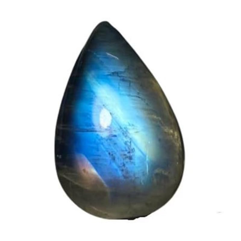 Pierre de lune naturelle arc-en-ciel poire 19x11mm pour cabochon bague et collier DIY