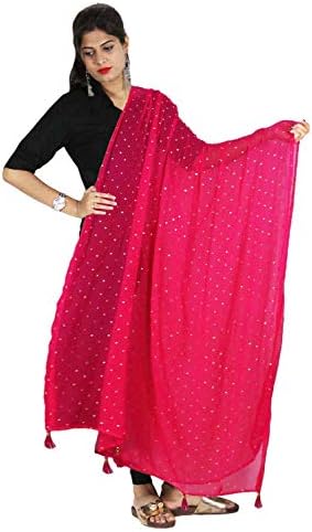 Scarf Chunni Stole Golden Dotted Dupatta Sarong With Tassel Neck Wrap Hijab Veil Shawl For Her