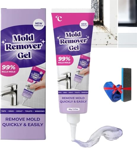 Vexclean Gel dissolvant de moisissures – Gel nettoyant puissant pour la maison, très efficace en pénétration, pour les espaces de carrelage de salle de bain et de cuisine, les murs et les joints